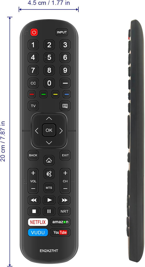 New EN2A27HT Replace Remote fit for HISENSE Smart TV 32H5D 39H5D 40H5D 43H5D 43H6D 50H5D 55H5D 50H6D 55H6D 60DU6070 65H6D 50DU6070 55DU6070 H5 Ser...