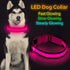 LED Dog Collar, USB Rechargeable Light Up Dog Collar Lights, Adjustable Comfortable Soft Mesh Safety Dog Collar for Small, Medium, Large Dogs(Smal...