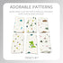 PENG'S M Muslin Baby Burp Cloths 6-Pack Organic Cotton Washcloths 20 by 10 Inches Cloths 6 Layers Super Soft Funny Forest...