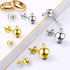 240 Pcs Ball Post Earring Studs with 3 Size Round Ball Earring Posts and 2 Size Butterfly Earring Backs, for Jewelry DIY Earring Making...