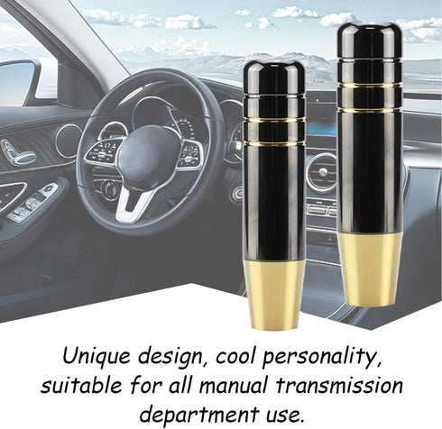 Car Gear Shift Knob Cover, Black Gold Shifting Lever, Car Shift Head Knob, Aluminum Alloy Car Gear Lever Stick Shifter Handle, Shift Knob Adapter ...