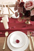 Lookein 10 Feet Burgundy Chiffon Table Runner Sheer Wedding Table Cloth 29x120 Inches Rustic Wedding Decorations French Chiffon Table Runner...