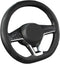 West Llama Flat Bottom Car Steering Wheel Cover for Nissan,D Shaped Steering Wheel Cover for Rogue,Altima,Kicks (Black-Standard Size)...
