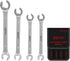 SEDY 4-Piece Flare Nut Wrench Set, Offset End Spanner Metric 9 10 11 12 13 14 15 17mm, CR-V Steel Storage Pouch Repair and Remove Nuts on Fuel Tub...