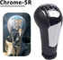 5 Speed Gear Shift Knob Shifter Lever Head for Chevrolet Spark M300 2009 2010 2011 2012 2013 2014 2015 2016 (Chrome 5R Speed)...