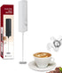 Electric Milk Frother Handheld, Coffee Frother Mixer with Stainless Whisks Foam Maker Blender for Coffee, Matcha, Latte, Cappuccino, Hot Chocolate...