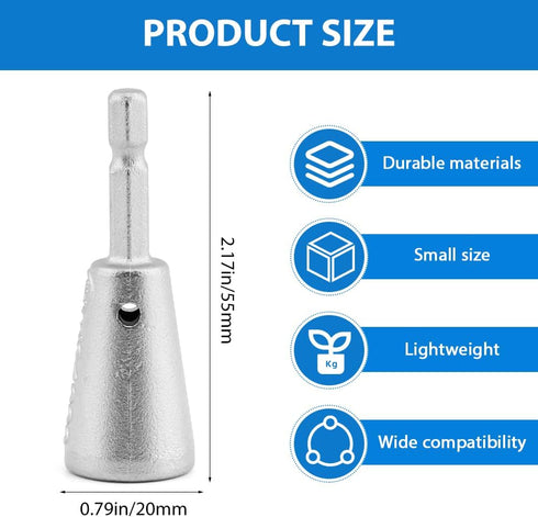 2pcs Wire Twisting Tool for Drill, Wire Twisting Tool Twisting Wire Connector, Silver Metal Wire Twisting Tools with 1/4 Hex Shank, Wire Twisting ...
