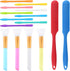 FEPITO Silicone Stir Sticks Kit Includes 9 Pcs Silicone Stir Sticks 4 Pcs Silicone Epoxy Brushes 2 Pcs Silicone Spatula for Mixing Resin, Paint, E...
