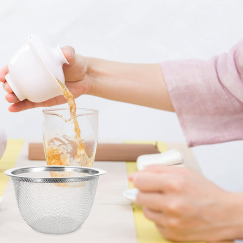 Luxshiny Mesh Tea Filter 8Pcs Teapot Tea Strainer Insert Stainless Steel Tea Filter Metal Mesh Infuser Loose Tea Leaves Strainer Replacement for T...