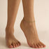 18K Gold Plated Boho Beaded Anklets for Women Dainty Gold Layered Round Ball Ankle Bracelet Pearl Cross Anklet Bracelet Waterproof Gold Jewelry Gi...