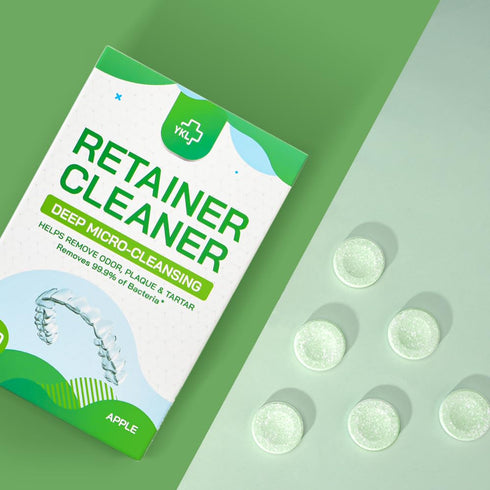 Retainer Cleaner & Denture Cleaning Tablets for Mouth Guard Cleaner, Fresh Apple Flavor (120 Count?...