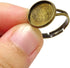 Honbay 20PCS 12mm Adjustable Finger Ring Blank Bases Round Finger Ring Trays (Bronze)...