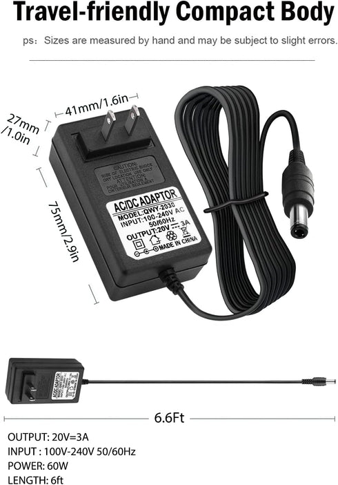 20v Charger Adapter Replacement for Sony SRS-XG500 SRSXG500 x-Series Party Speaker, Bose Solo 5 TV Sound System Speaker 418775 732522-1110 7325221...
