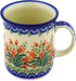 Polish Pottery Mug - Straight Sided - Crimson Bells...