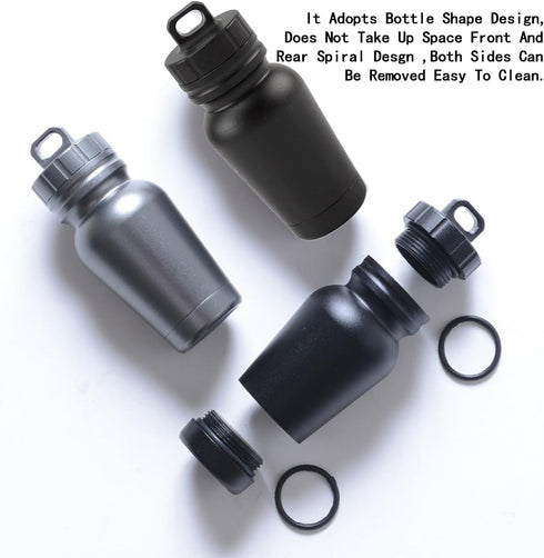 Pill Organizer Keychain Aluminum Travel Medicine Pill Box Portable Kyechian Pill Case Ourdoor Waterproof Pill Holder-Open on Both Sides...