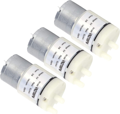 Walfront 3Pcs DC 6V Micro Diaphragm Pump 3L/min Miniature Water Air Vacuum Motor pressure Switch for Fish Tank 3W, Diaphragm Pump...