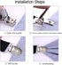 Adjustable Bed Sheet Clips, Sheet Fasteners Holder Straps and Suspender, Gripper, Extend From 21" to 80" Long Style Elastic Fasteners Bands Heavy ...