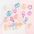 100 pcs Cute Paper Clips, BOSOIRSOU Metal Bookmark Folder Pin Memo Clamp Planner Clip for Pagination Organize Document Organizing Office Supplies ...