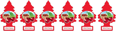 LITTLE TREES Car Air Freshener | Hanging Paper Tree for Home or Car | Wild Cherry | Pack of 6...
