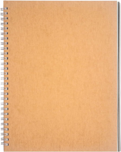 DSTELIN 10 inch x 7.5 inch, 100GSM, Blank Spiral Notebook, 1-Pack, Soft Cover, Sketch book, 100 Pages / 50 Sheets, with writing backboard, (Brown)...