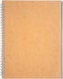 DSTELIN 10 inch x 7.5 inch, 100GSM, Blank Spiral Notebook, 1-Pack, Soft Cover, Sketch book, 100 Pages / 50 Sheets, with writing backboard, (Brown)...