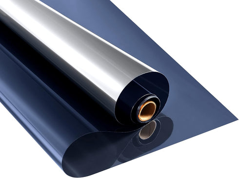 Heat control window film, window tint sun blocking blackout and UV protection, one-way privacy mirror reflective film,Explosion-proof Premium PET ...