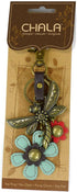 CHALA Purse Charm, Key Fob, keychain Decorative Accessories, Metal Charming Keychain - Dragonfly & Flower...