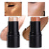 evpct 2Pcs Cream Contour Foundation Stick for Neutral Skin Highlighter & Bronzer Pen Face Brightens & Shades Pencil Highlighting Shade Longwear Ma...