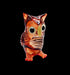 Garden Deco Glow in The Dark Brown Owl Standing Hand Blown Art Glass Figurine Ornament Sculpture...