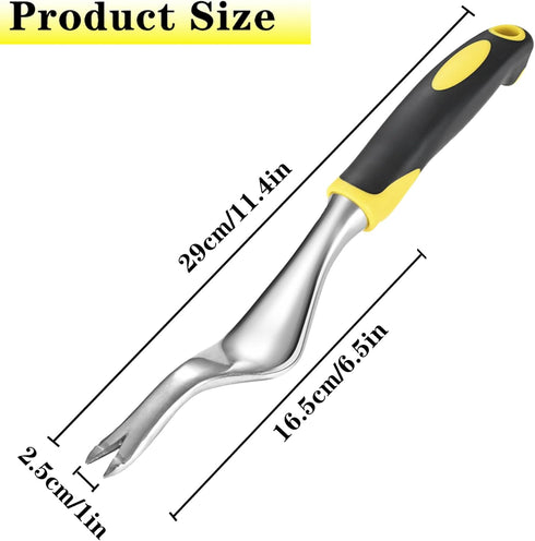 Weed Puller Hand Weeder Tool for Garden, Bend-Proof Leverage Base with V-Shaped Forks for Easy Weed Removal & Deeper Root Digging, Weeding Digger ...