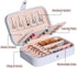 Travel Jewelry Box, PU Leather Small Jewelry Organizer for Women Girls,Portable Mini Travel Case Display Storage Holder Boxes for Stud Earrings, R...