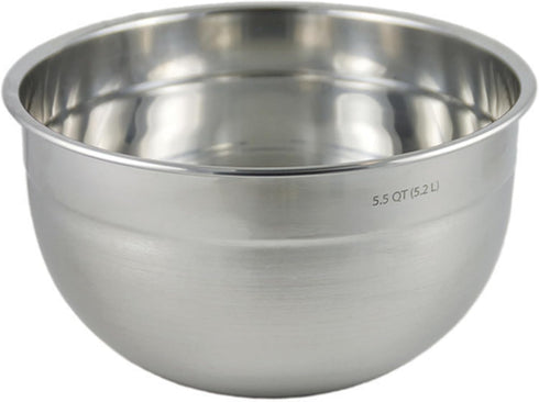 Tovolo Stainless Steel Mixing Bowls, 5.5 Qt - Metal Nesting Mixing Bowl with Rounded Lip for Easy Pour & Minimal Mess - Large & Small Dishwasher S...