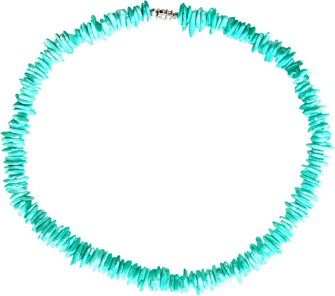 Light Blue Puka Shell Chip VSCO Choker Necklace...