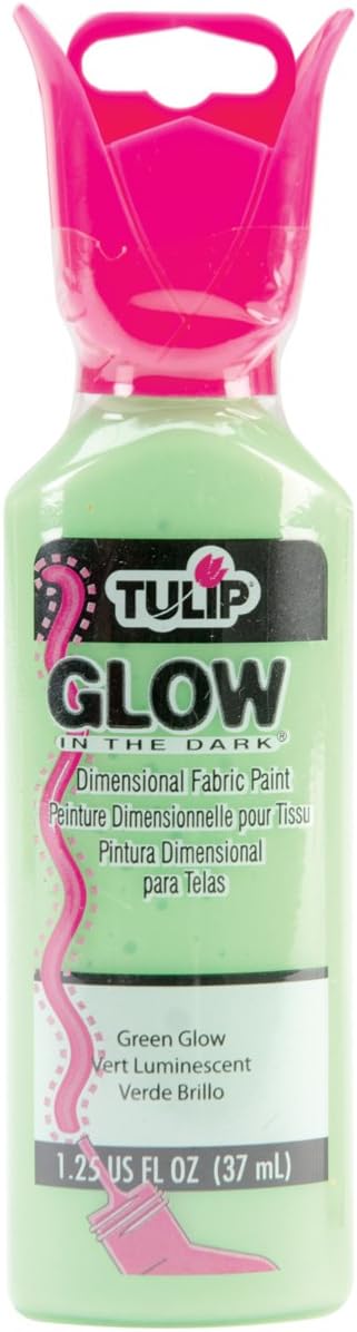Tulip Dimensional Fabric Paint 1-1/4 Ounces-Glow In The Dark-Green...