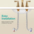 AULLEND Faucet Supply Lines,3/8" Comp x 1/2" FIP Braided Stainless Steel Faucet Water Supply Lines for Bathroom Kitchen Sink Faucet 2Pcs (40mm)...