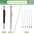 40 Pieces 6 in 1 Ballpoint Pen Multi-function Screwdriver Pen Multi-tool Pen with Ruler Level Gauge and 40 Pieces Black Ink Refills...