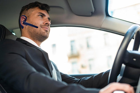 Single Ear Bluetooth Headphone Bluetooth Headphone Wireless w Mouthside Microphone ClearTalker ?? for Call Center, Driving??, Meeting, Office for ...