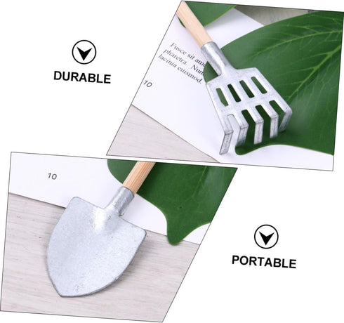 SUPVOX 10 Pcs Mini Garden Tools Kids Gardening Tool Beach Toy Succulent Soil Tool Terrarium Tool Supplies Gardening Bonsai Shovels Flower Kit Hand...
