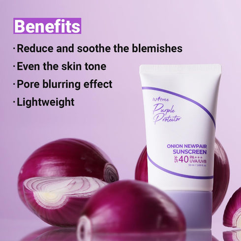 ISNTREE Onion Newpair Sunscreen 50ml, 1.69 fl.oz | SPF40 PA+++| hydration | No White Cast | Even the skin tone | Korean skin care...