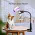 Dog Hair Dryer Stand, Pet Grooming Table Hair Dryer Holder, Hands Free Blow Dryer Holder, 360 Degrees Rotatable Lazy Hair Dryer Stand with Adjusta...