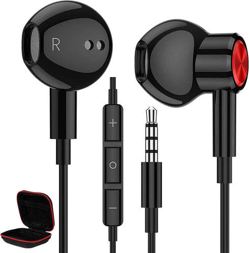 ACAGET 3.5mm Wired Headphones for Samsung A14 A23 A15, 3.5mm Earbuds for iPhone 6S Plus 6 5S Noise Cancelling Android Earphones Magnetic Headset w...