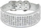 Berry Pet Rhinestones Dog Collars - 2" Width with 5 Rows Full Sparkly Crystal Diamonds Studded PU Leather - 2 Inch Wide -Beautiful Bling Pet Appea...