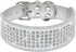 Berry Pet Rhinestones Dog Collars - 2" Width with 5 Rows Full Sparkly Crystal Diamonds Studded PU Leather - 2 Inch Wide -Beautiful Bling Pet Appea...