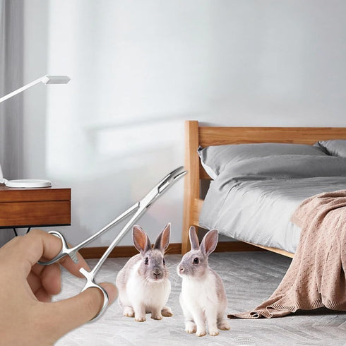 Hemostat Forceps, Stainless Steel Pet Dog Grooming Ear Cleaning Clamp Pets Cat Ears Hairs Tweezers with Curved Tip Antislip Locking Forceps Remove...