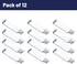 Box Cutter Utility Knifes (12 Pack) Bulk Retractable All Metal Design - Made in USA - Cardboard Opener, Single Edge Industrial Razor Blades with S...