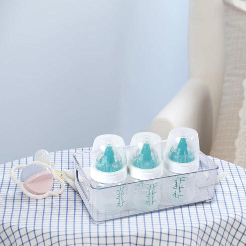 Baby Bottle Organizer, Plastic Storage Center for Baby Bottles and Food Jars - Baby Bottle Organizer for Cabinet, Perfect Organizer for Kitchen Ca...