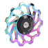 Derailleur Pulley Kit Pair, Ceramic Wheel Bearing Pulley Mountain Tension Rear Derailleur Pulley Bearings Bike Cycling Accessory for Road Mountain...
