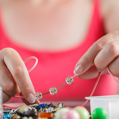 STOBOK 90pcs DIY Garland Bead DIY Beads Handcraft Beads Crystal Beads Spacers Beads Charms Bracelet Making Supplies DIY Jewelry Beads Diamond Bead...