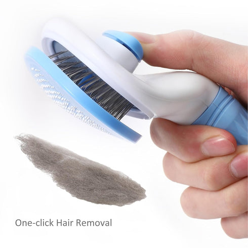 Dog Brush Cat Brush with Massage Particles, Cat Brush with Release Button Easy to Remove Loose Undercoat, Pet Grooming Brush Tool Suitable for Pet...