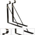 4 Packs of Heavy Duty Closet Shelf and Rod Bracket, Eau Black Closet Shelf Bracket with Rod Support Great for Both Shelf Storage and Closet Rod...